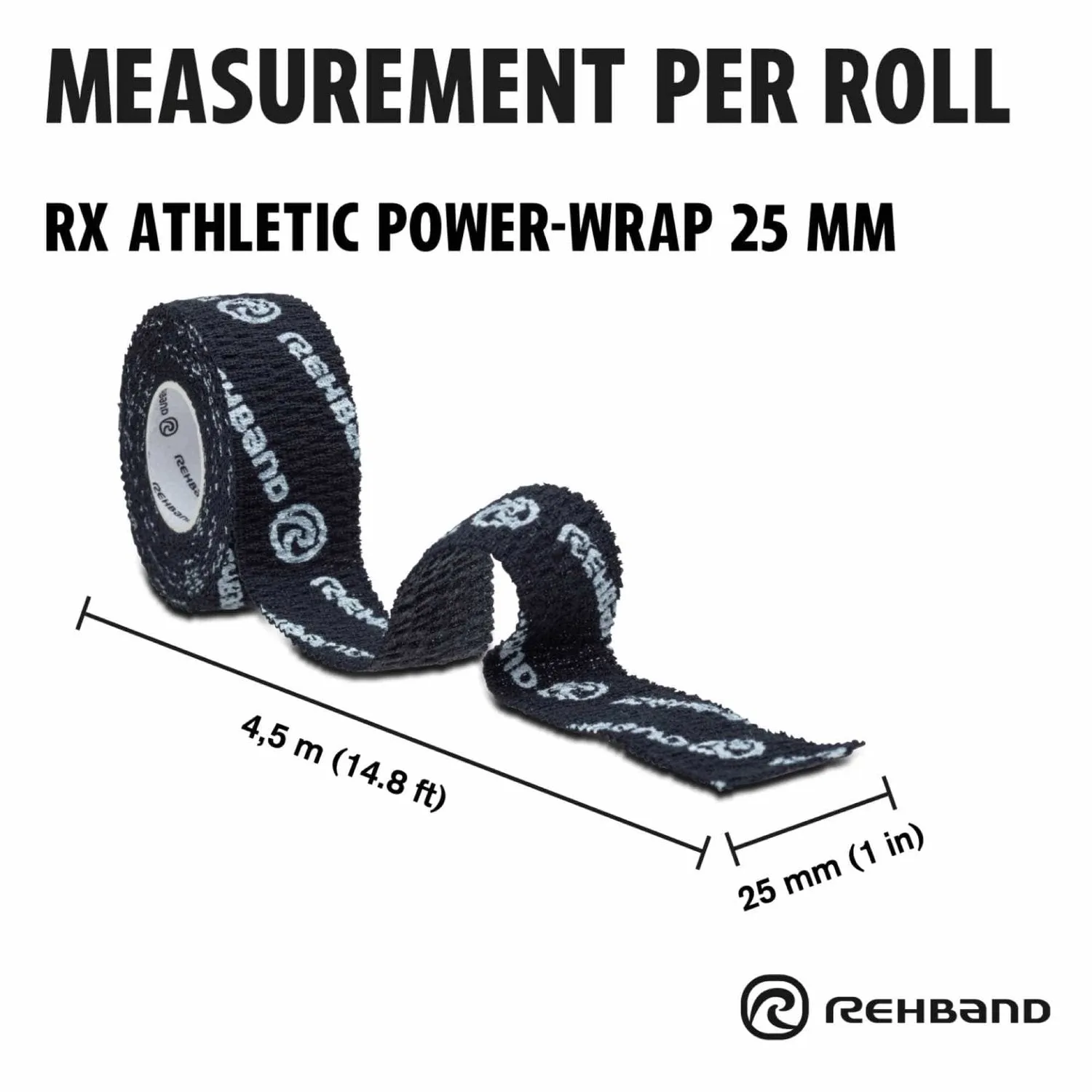 RX Athletic Power-Wrap 25 mm x 3 Rollen (Gewichtheberband)
