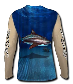 Salt Bandits™ Tiger Shark Performance Long Sleeve T-shirt