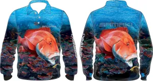 Samaki Red Emperor Long Sleeve Adult Fishing Shirt