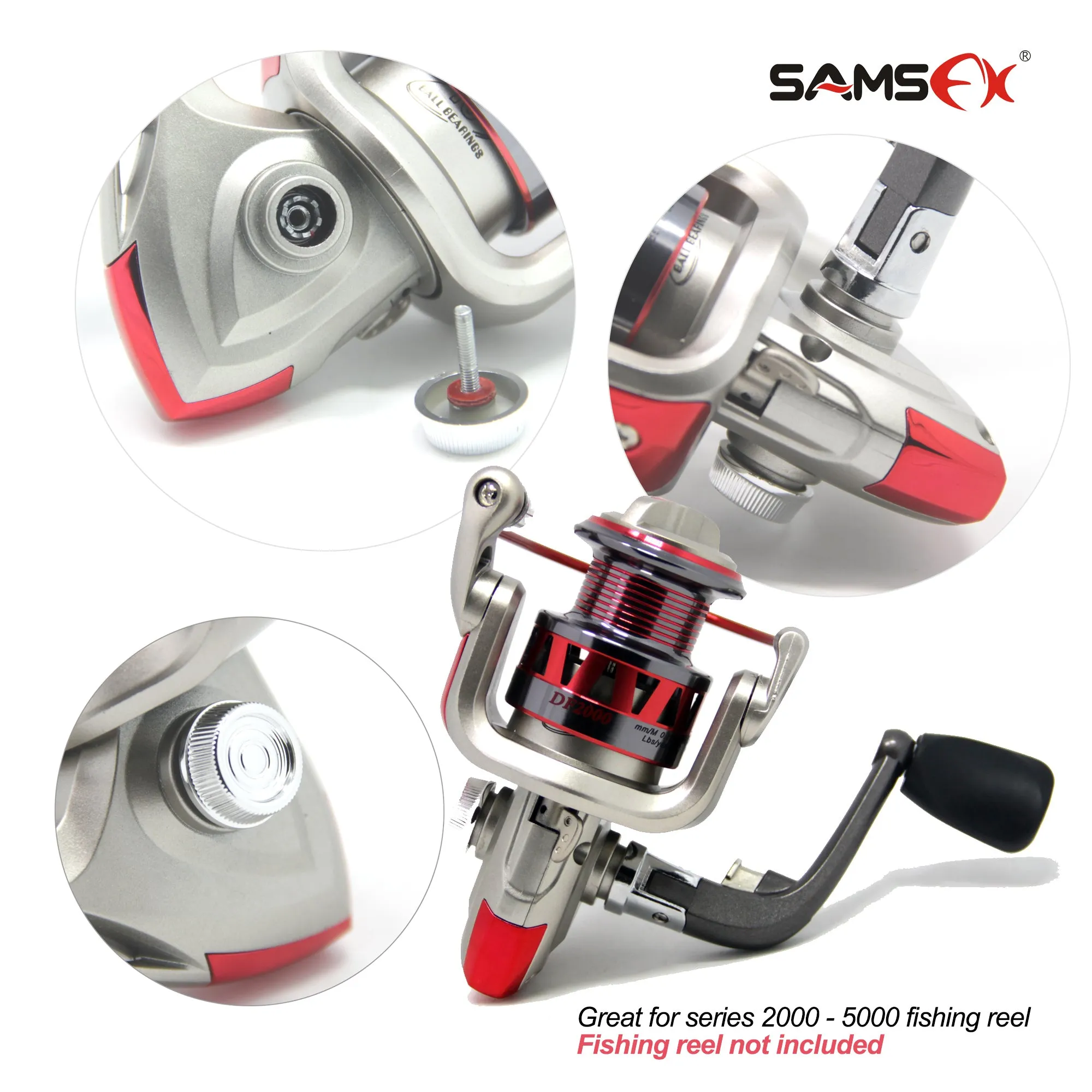 SAMSFX Folding Rotary Fishing Spinning Reel Handle Repair Parts Accessories