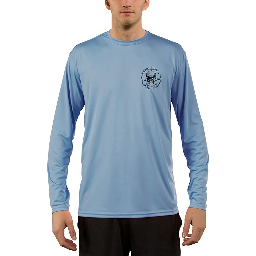 SAND.SALT.SURF.SUN. Captain Pirate Men's UPF 50  UV Sun Protection Performance Long Sleeve T-Shirt