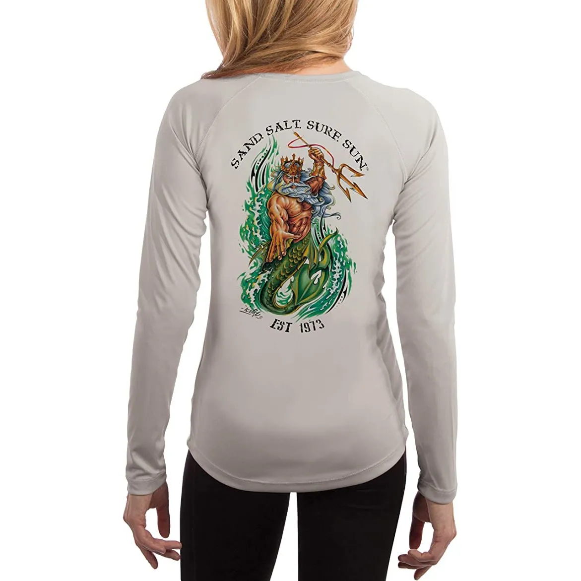 SAND.SALT.SURF.SUN. Neptune Women's UPF 50  UV Sun Protection Performance Long Sleeve T-Shirt