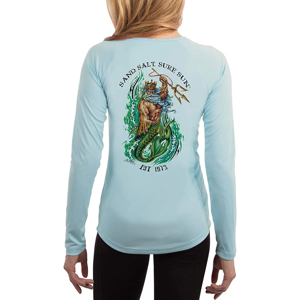 SAND.SALT.SURF.SUN. Neptune Women's UPF 50  UV Sun Protection Performance Long Sleeve T-Shirt