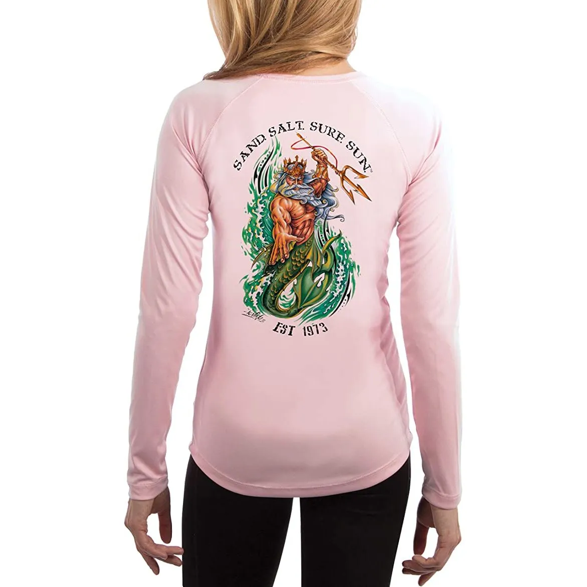 SAND.SALT.SURF.SUN. Neptune Women's UPF 50  UV Sun Protection Performance Long Sleeve T-Shirt