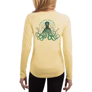 SAND.SALT.SURF.SUN. Octopus Women's UPF 50  UV Sun Protection Performance Long Sleeve T-Shirt