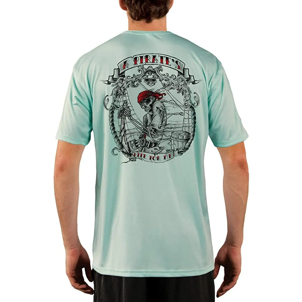 SAND.SALT.SURF.SUN. Pirate Life Men's UPF 50  UV Sun Protection Performance Short Sleeve T-Shirt
