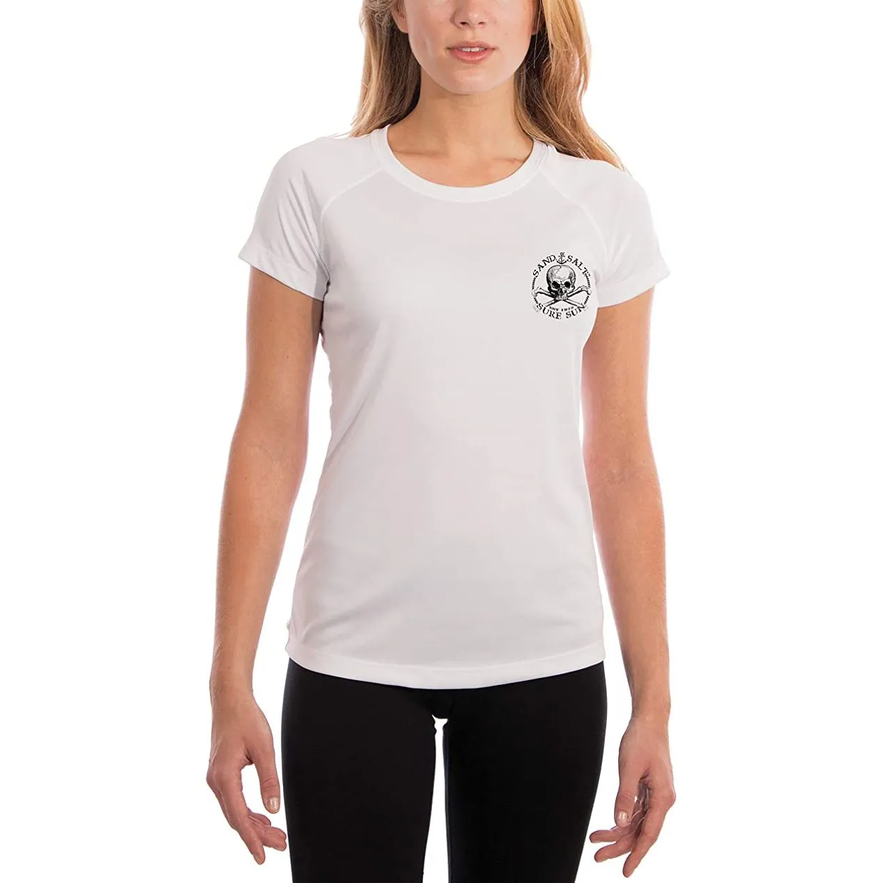 SAND.SALT.SURF.SUN. Redhead Mermaid Women's UPF 50  UV Sun Protection Performance Short Sleeve T-Shirt