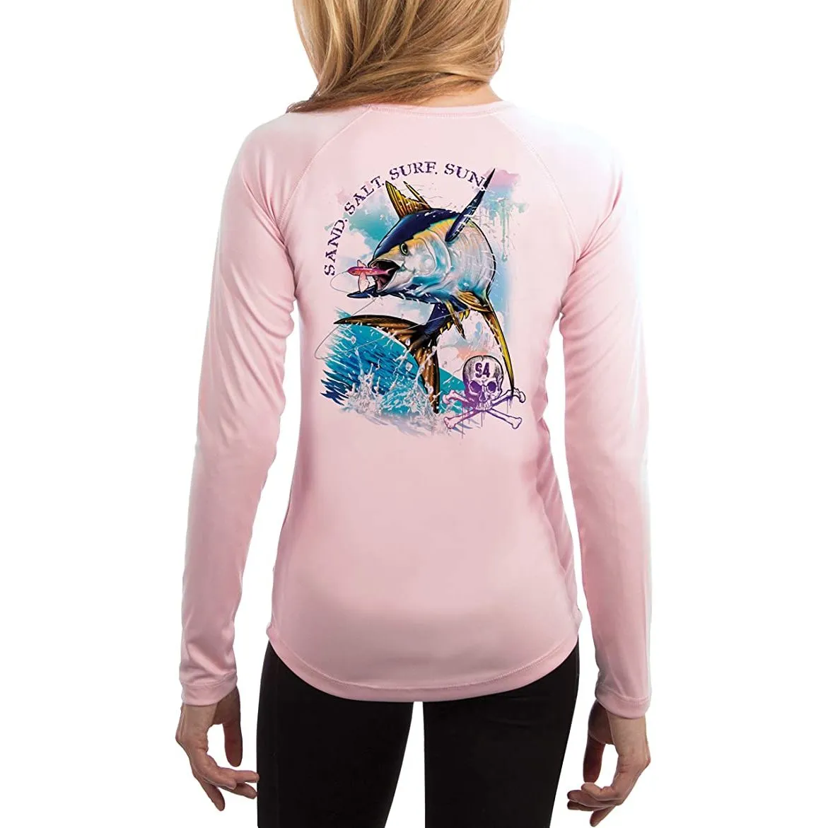SAND.SALT.SURF.SUN. Tuna Women's UPF 50  UV Sun Protection Performance Long Sleeve T-Shirt