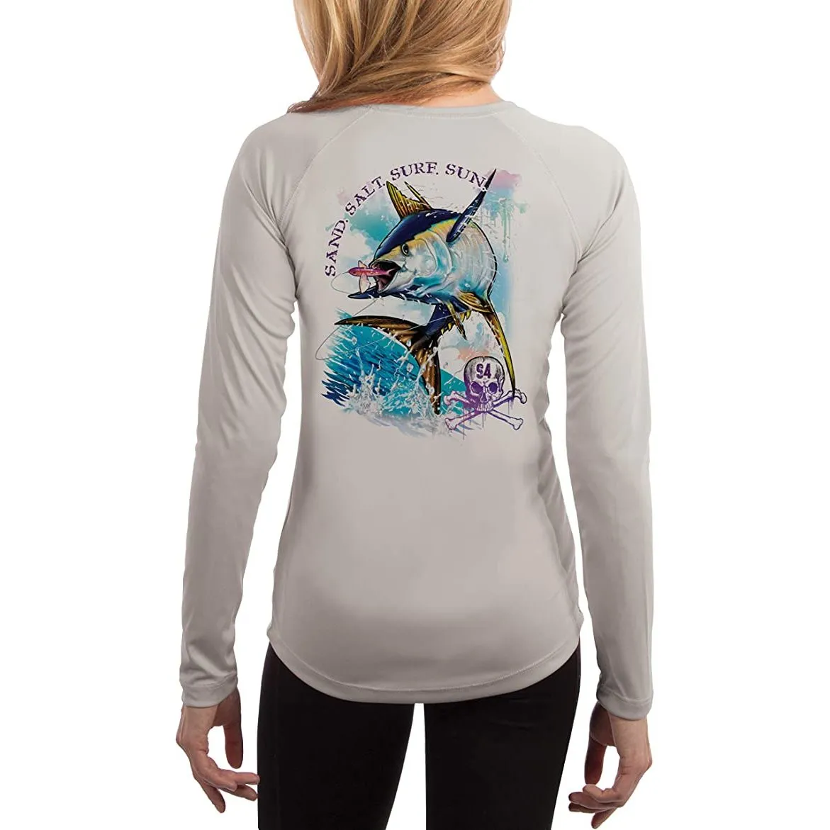 SAND.SALT.SURF.SUN. Tuna Women's UPF 50  UV Sun Protection Performance Long Sleeve T-Shirt
