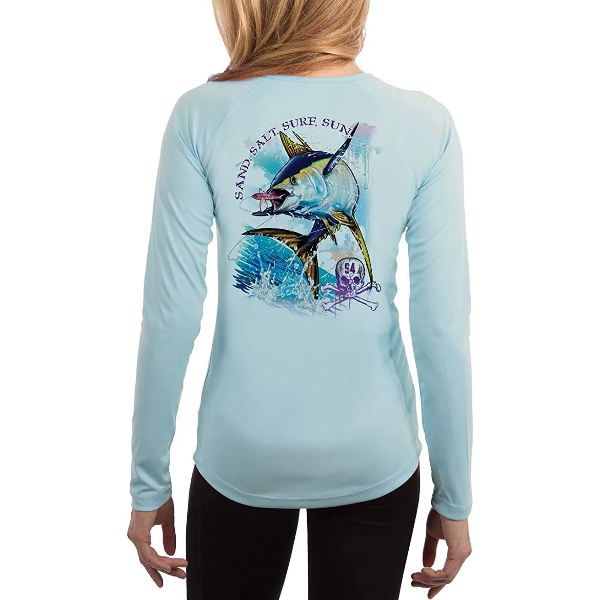SAND.SALT.SURF.SUN. Tuna Women's UPF 50  UV Sun Protection Performance Long Sleeve T-Shirt