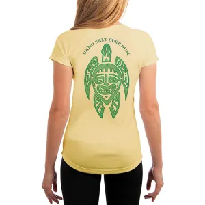 SAND.SALT.SURF.SUN. Turtle Women's UPF 50  UV Sun Protection Performance Short Sleeve T-Shirt