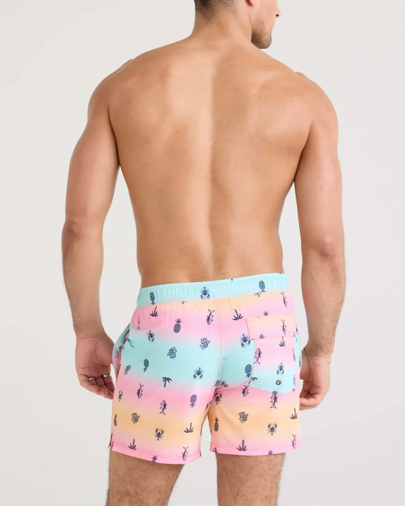 Saxx Mens Oh Buoy Volley 5" Swim Short - Summer Ombre-Multi