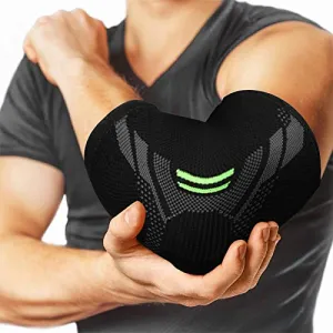 Serveuttam® Elbow Support for Gym (1 Pair) - Elbow Brace for Men Women Workout | Elbow Compression Sleeves for Tendonitis Pain Relief, Tennis, Volleyball, Cricket - Elbow Pain (Robotic, M)