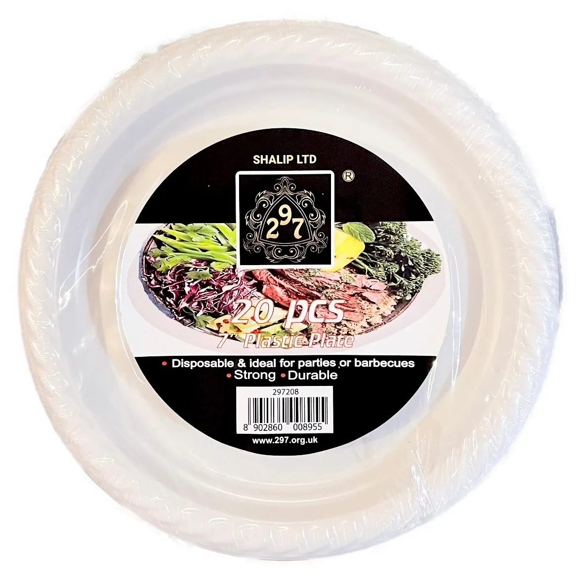 Shalip 297 7” Plastic Plate 20pc