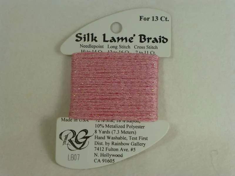 Silk Lame Braid LB07 Pink