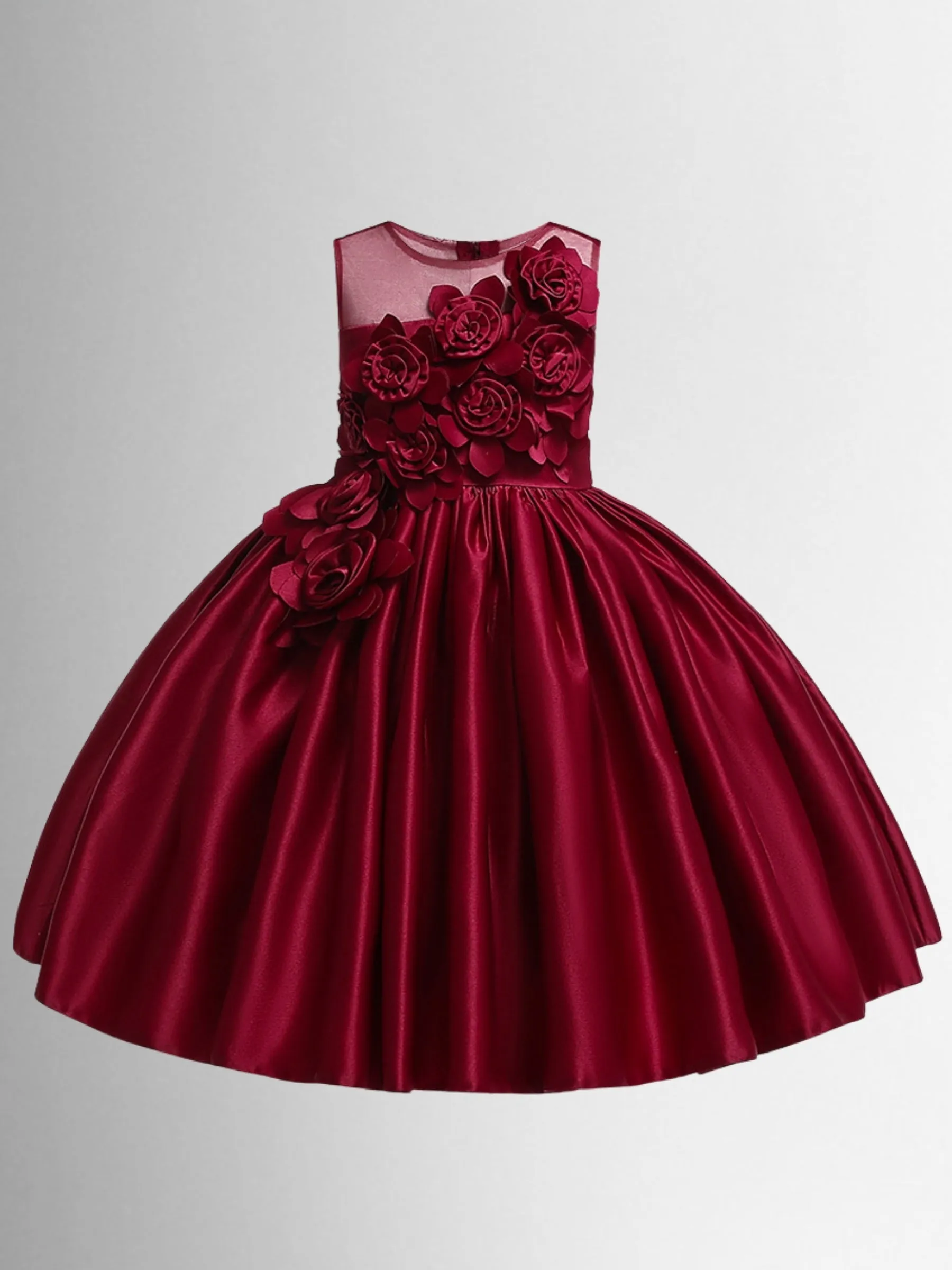Silk Rosebud Princess Holiday Dress