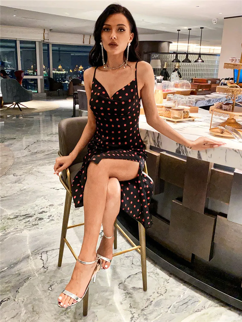 Sleeveless Colorful Polka dot Dress