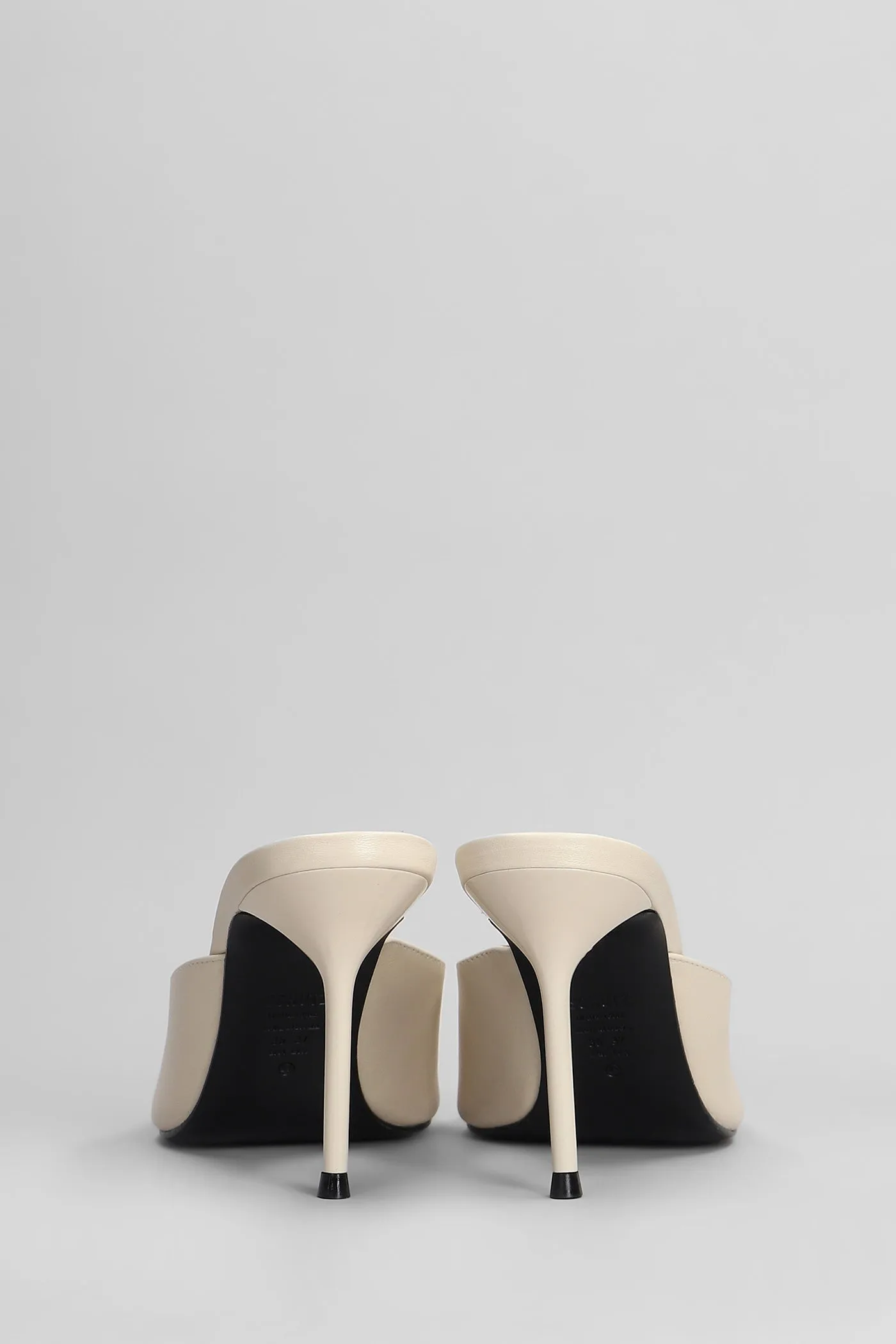 Slipper-Mule in beige leather