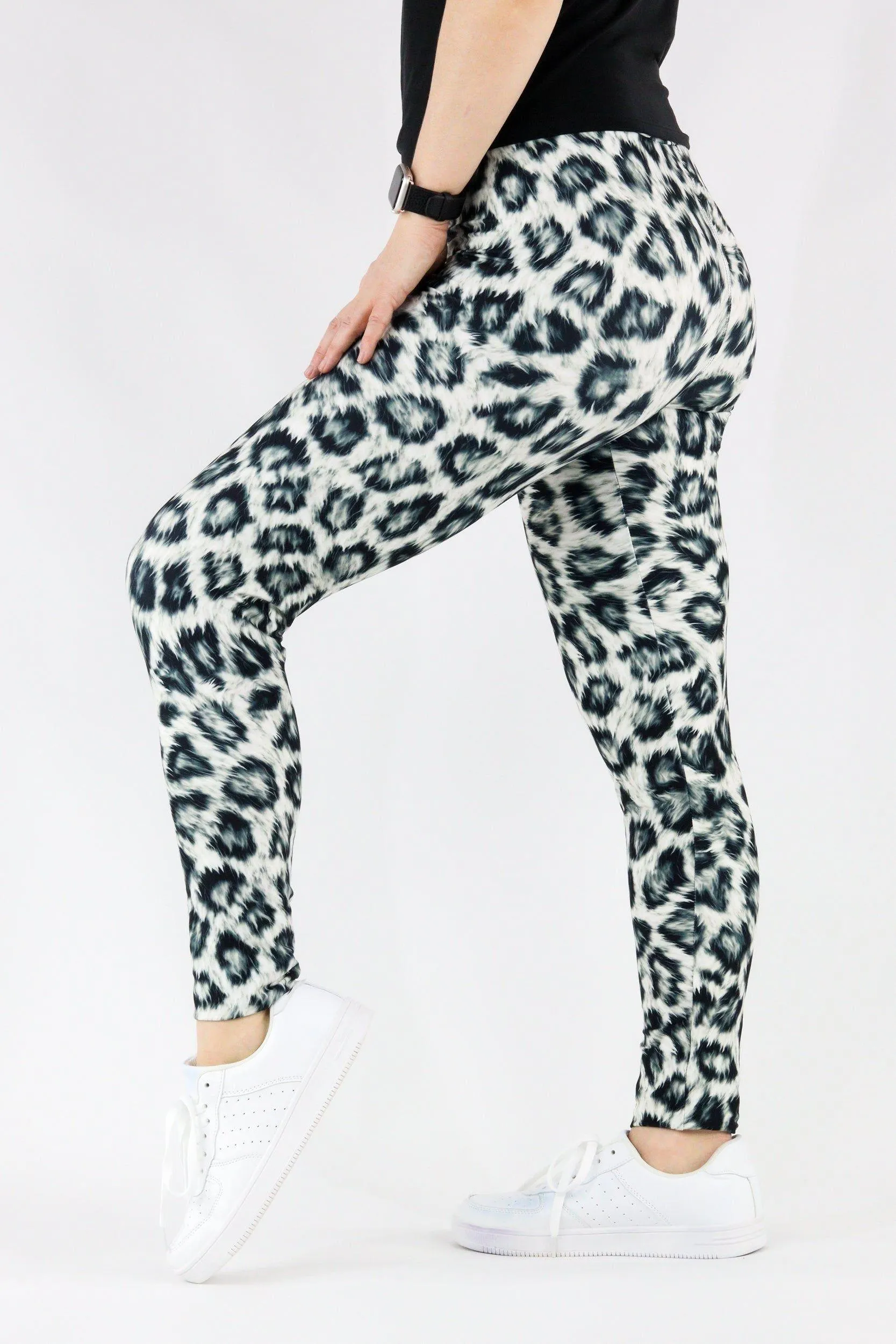 Snow Leopard - Casual Full Leggings