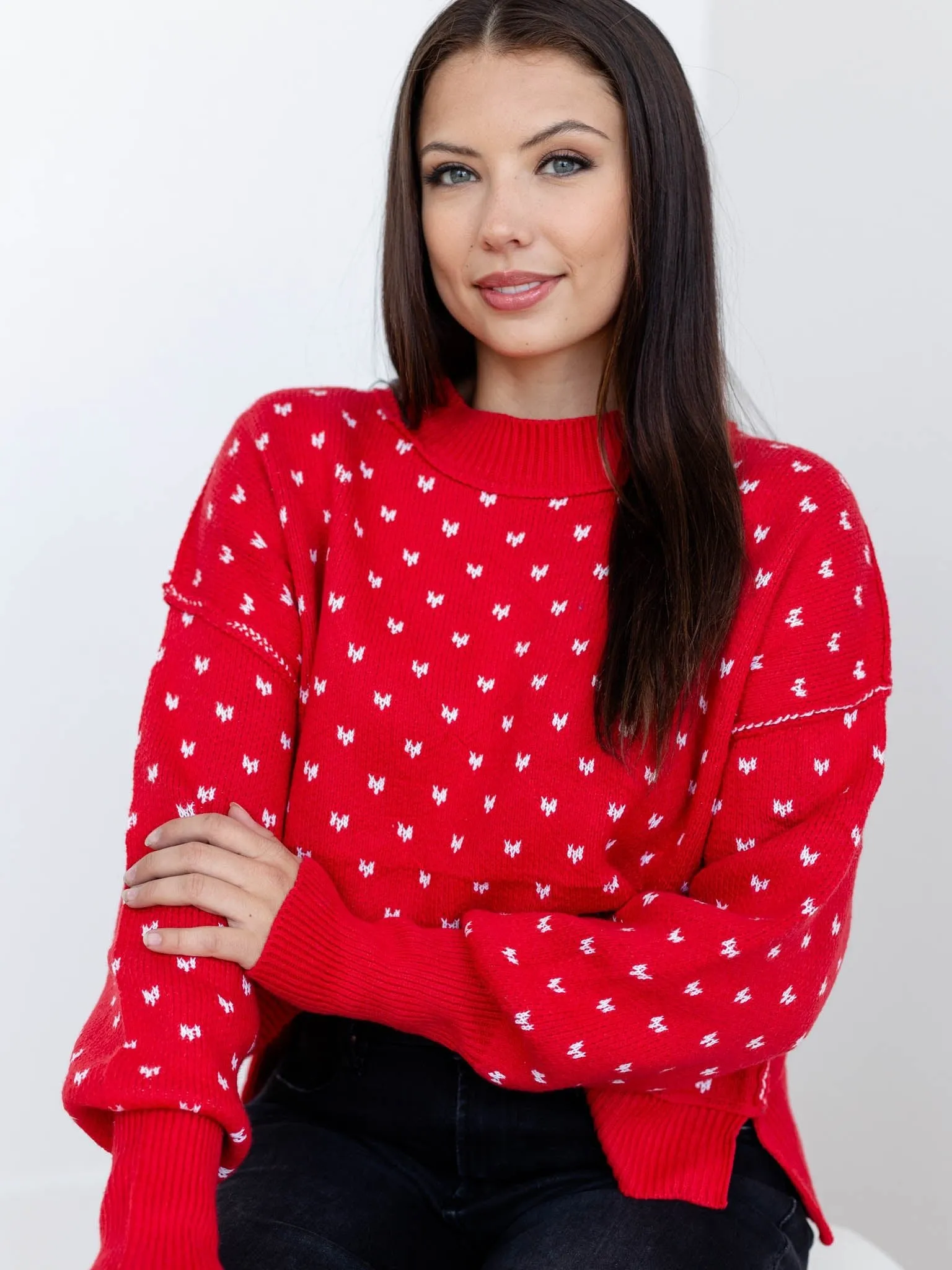Snowflake Printed Sweater