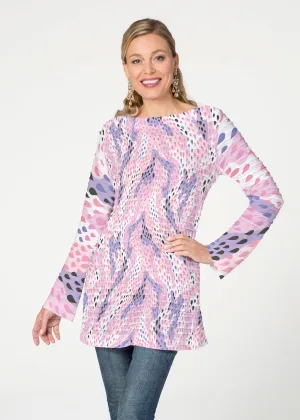 Spring Rain (14268) ~ Banded Boatneck Tunic