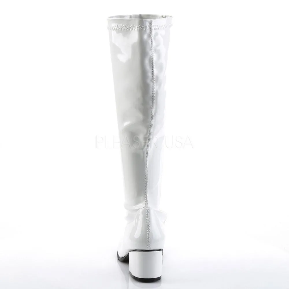 SS-RETRO-300 Go Go Boot | White Patent