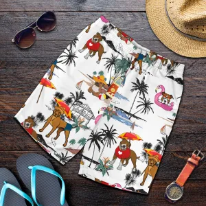 Staffordshire Bull Terrier-Summer Beach Mens Shorts