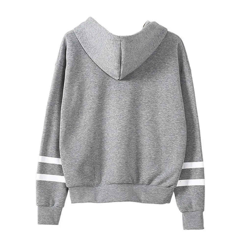 Striped Long Sleeve Hoodie