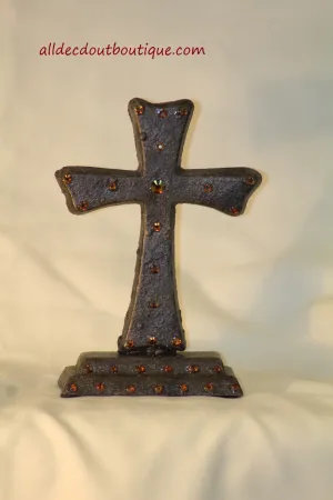 Table Decor | Metal Embellished Cross