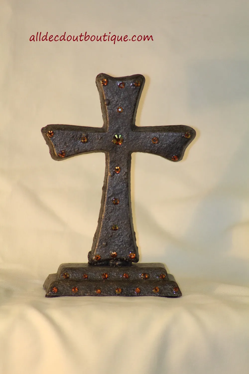 Table Decor | Metal Embellished Cross