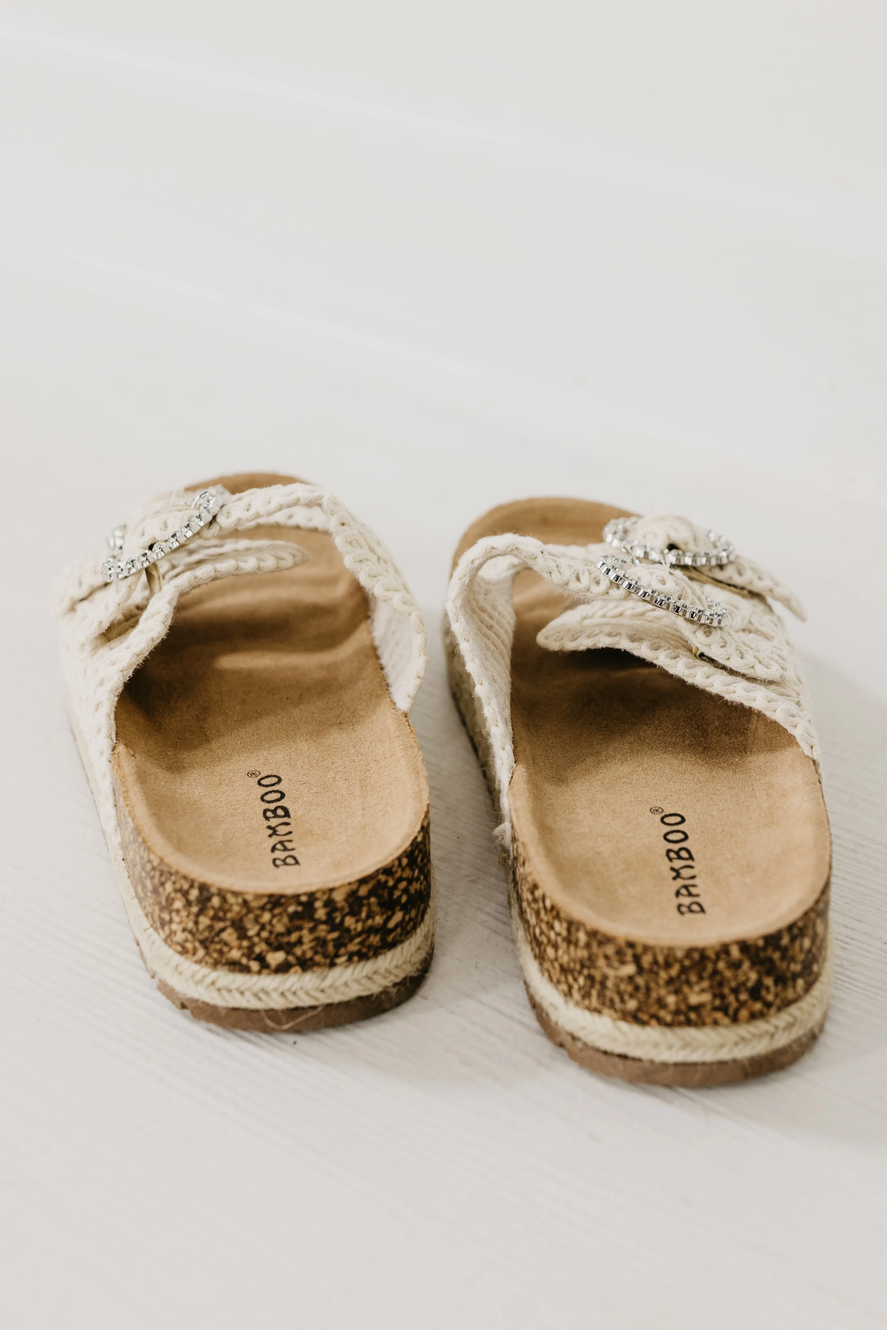 The Clash Woven Rhinestone Buckle Sandal