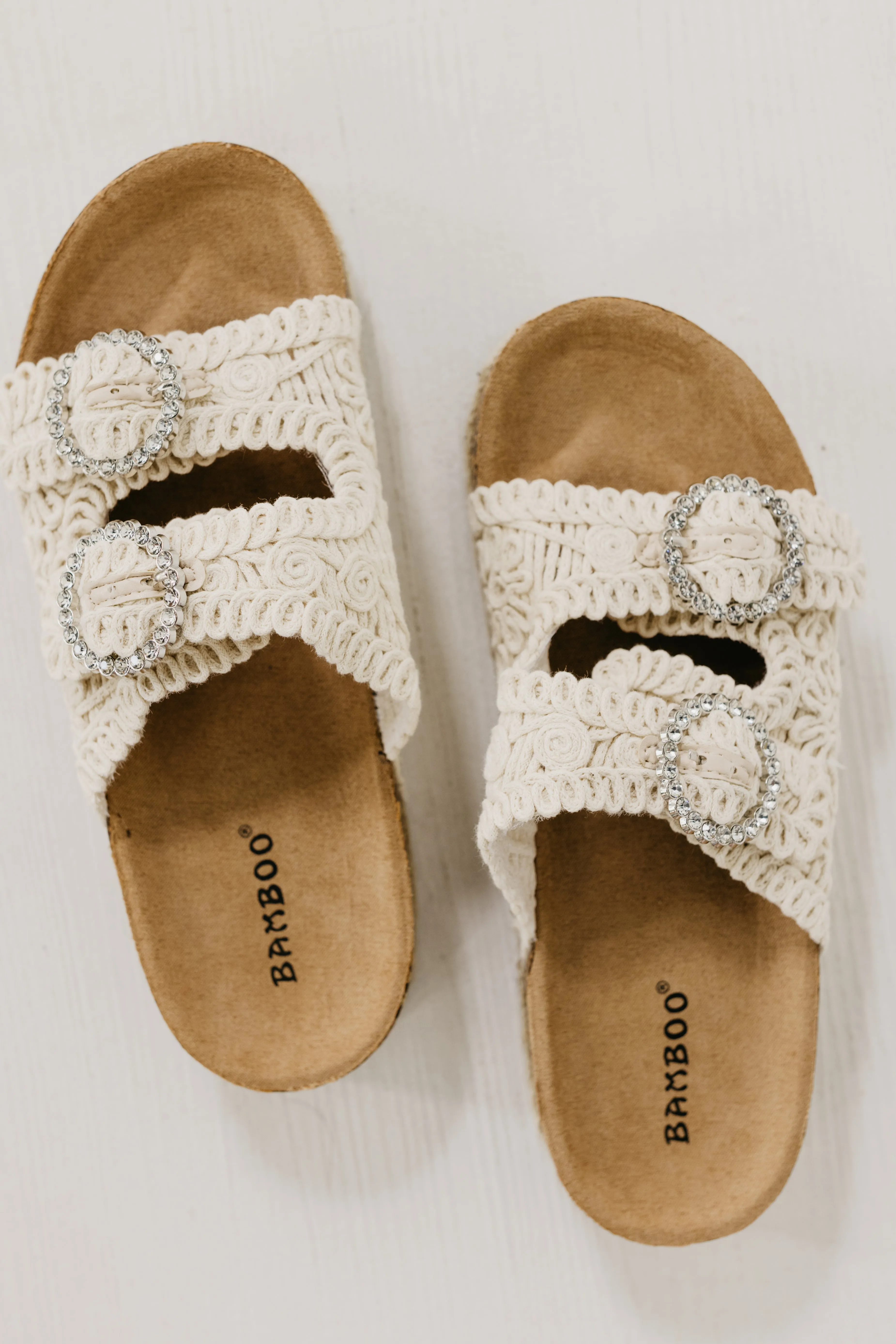 The Clash Woven Rhinestone Buckle Sandal