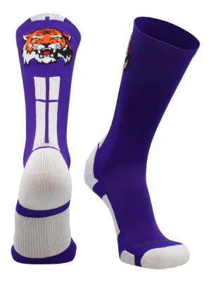 Tigers Logo Athletic Crew Socks (multiple colors)