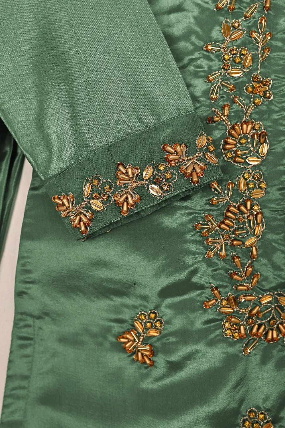 TKF-179-Sea Green - Kids 3Pc Ready to Wear Silk Formal Dress