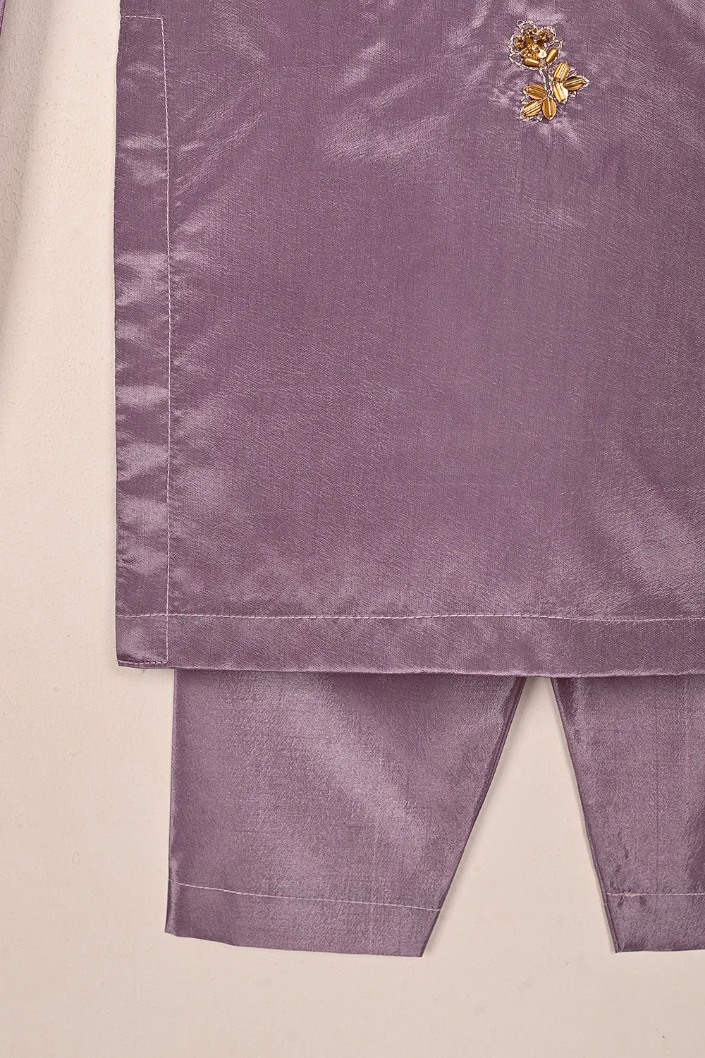 TKF-214-Purple - Kids 3Pc Ready to Wear Silk Formal Dress