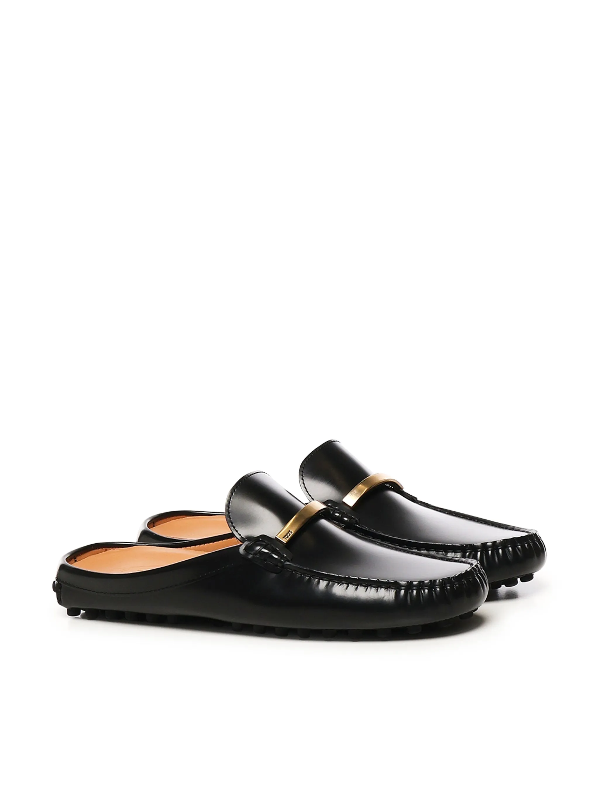 Tod's Gommino Leather Sabot i svart