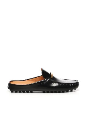 Tod's Gommino Leather Sabot i svart