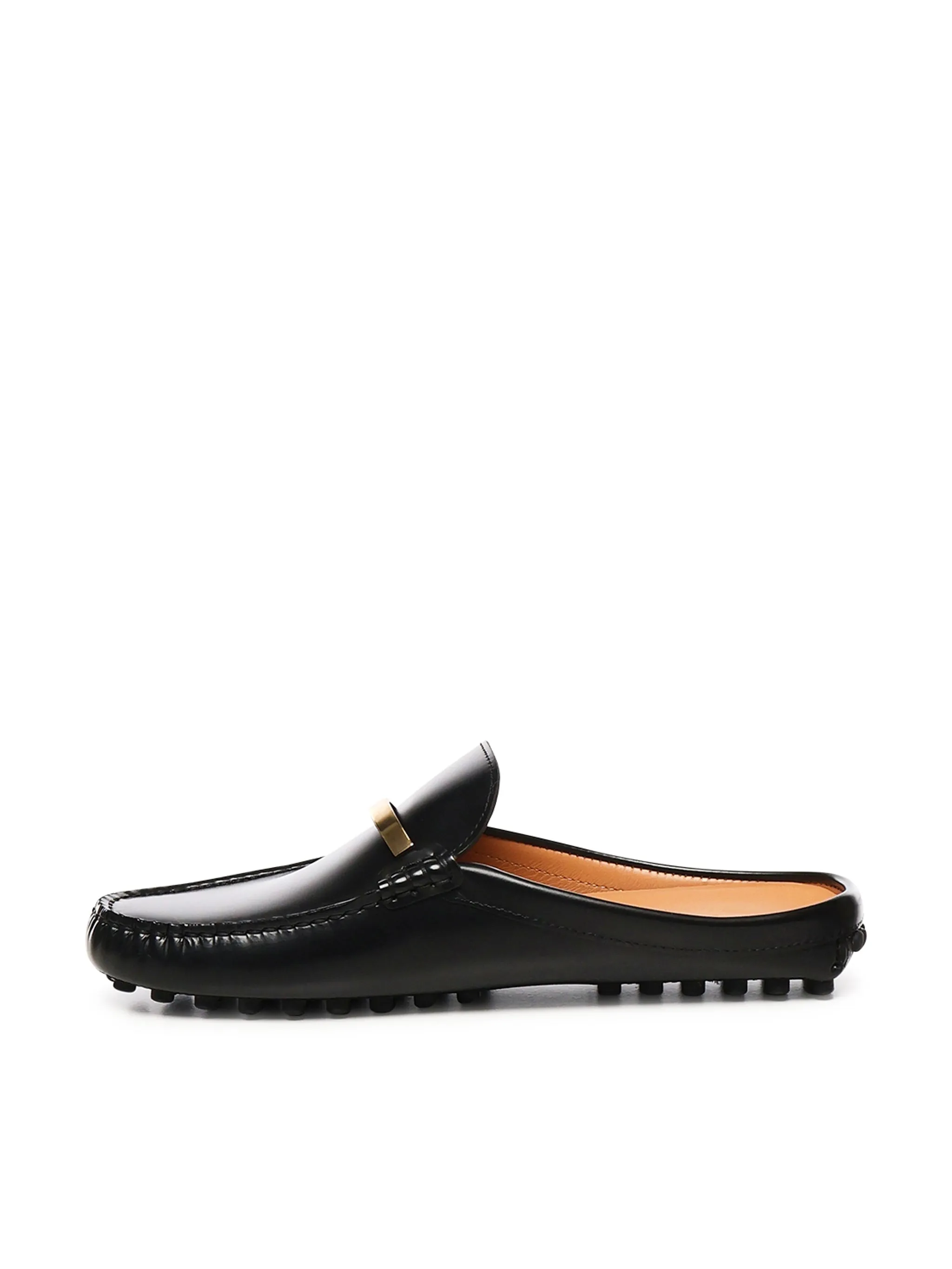 Tod's Gommino Leather Sabot i svart