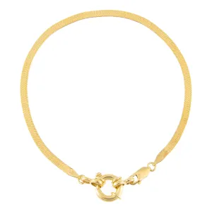 Toggle Herringbone Anklet