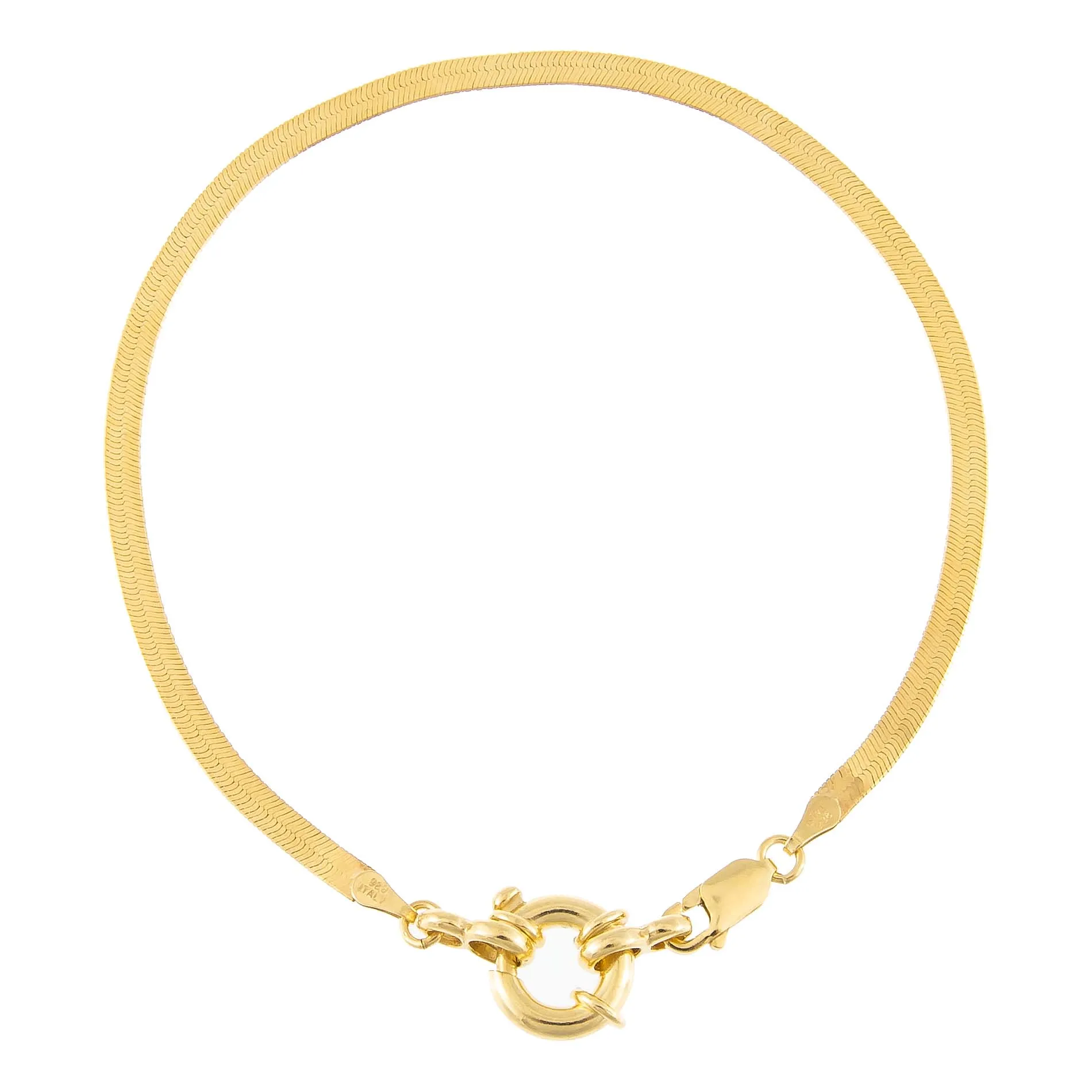 Toggle Herringbone Anklet