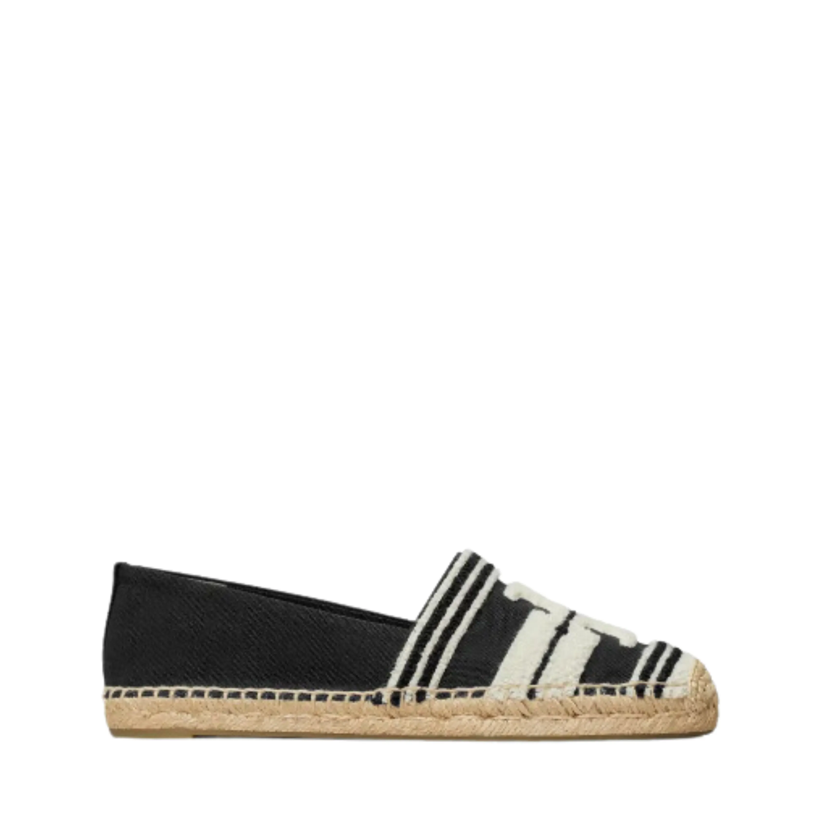 Tory Burch Double T Espadrille - Nero