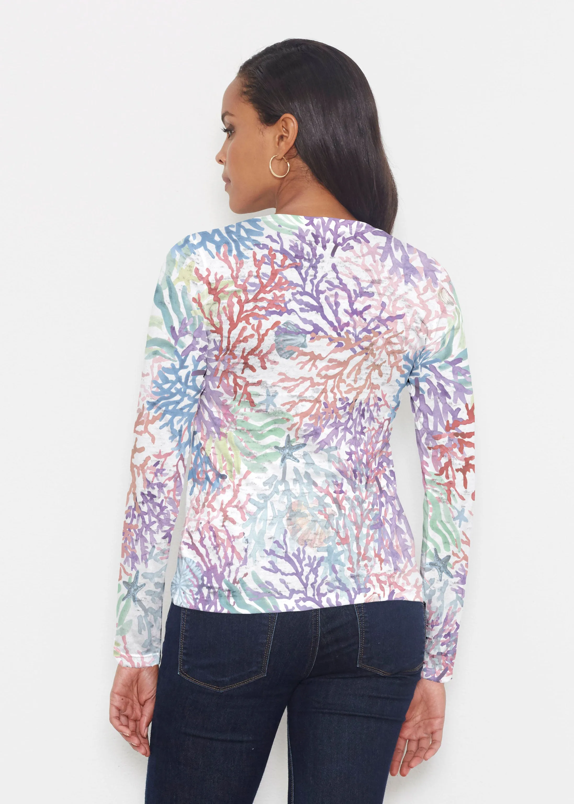 Tropic Coral (8112) ~ Signature Long Sleeve Crew Shirt