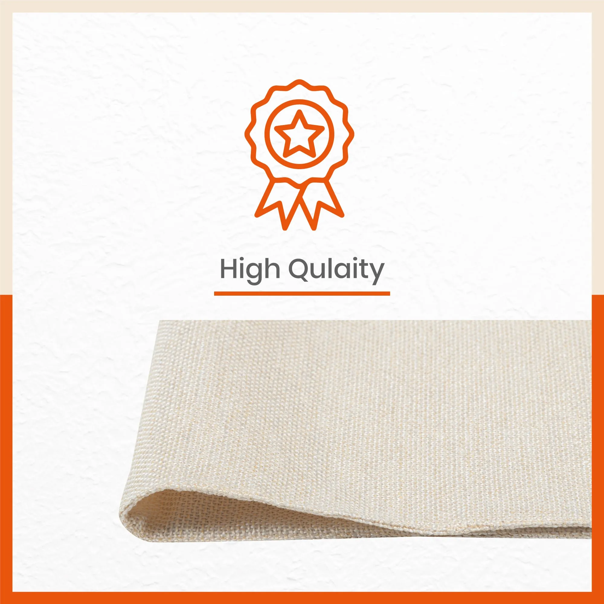 Vera Premium Jute Table Mats / Placemats for Home Dining Table | (Cream - Set of 6 - 45cm x 30cm)