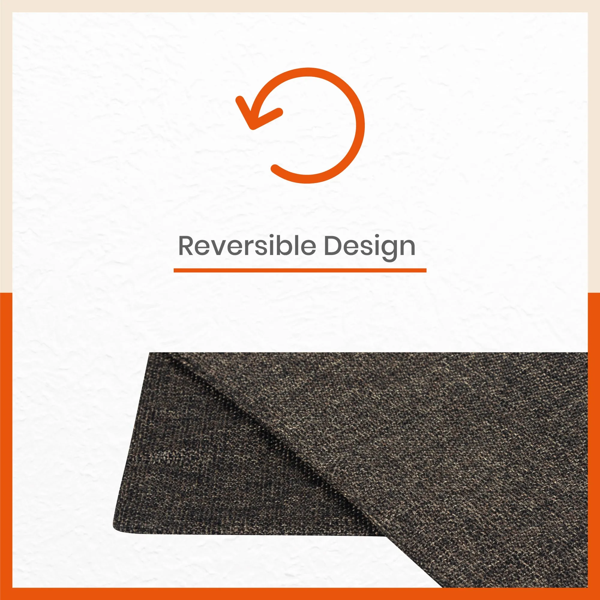 Vera Premium Jute Table Mats / Placemats for Home Dining Table | Reversible | (Coffee - Set of 6 - 45cm x 30cm)