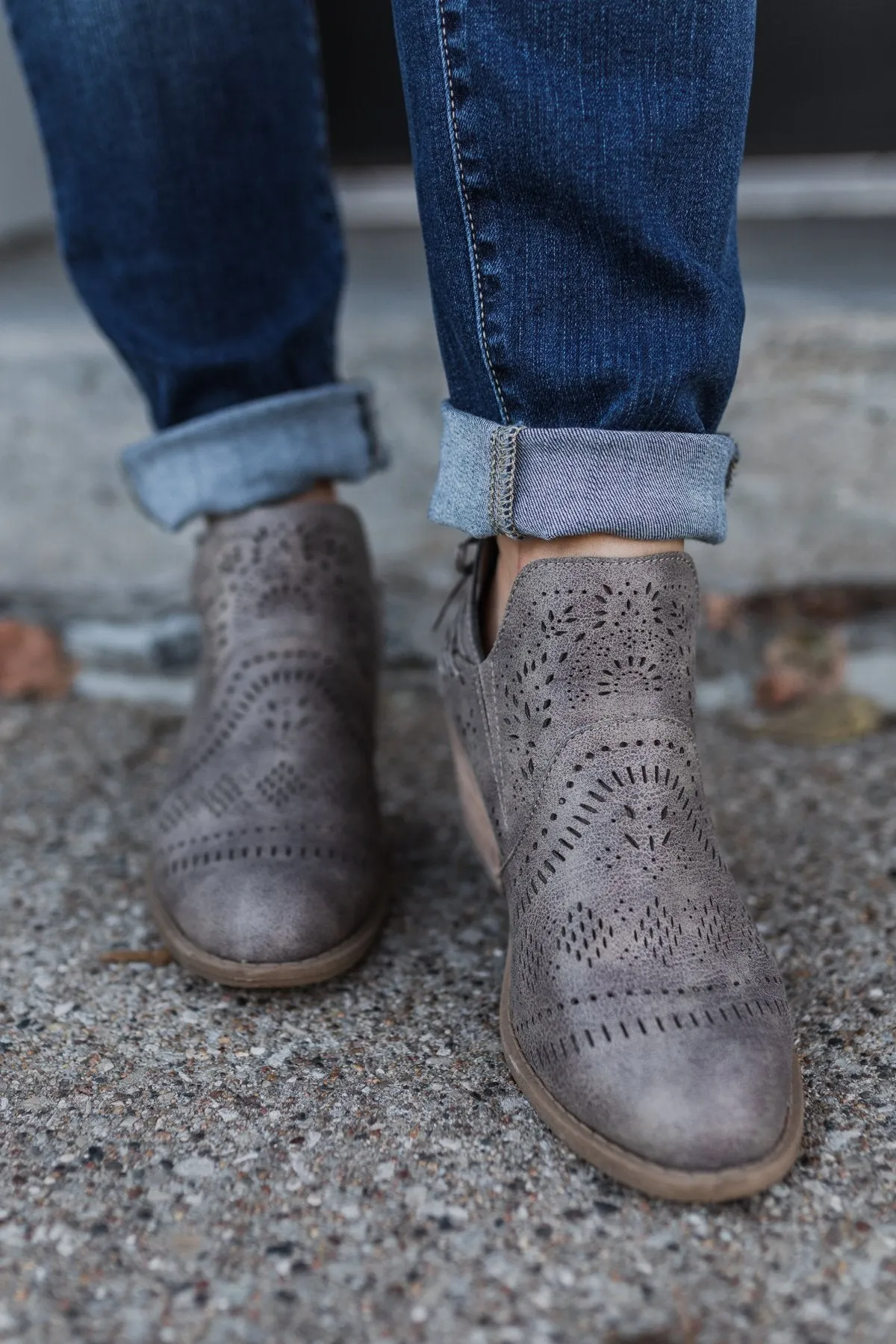 Very G Cindy Booties- Grey