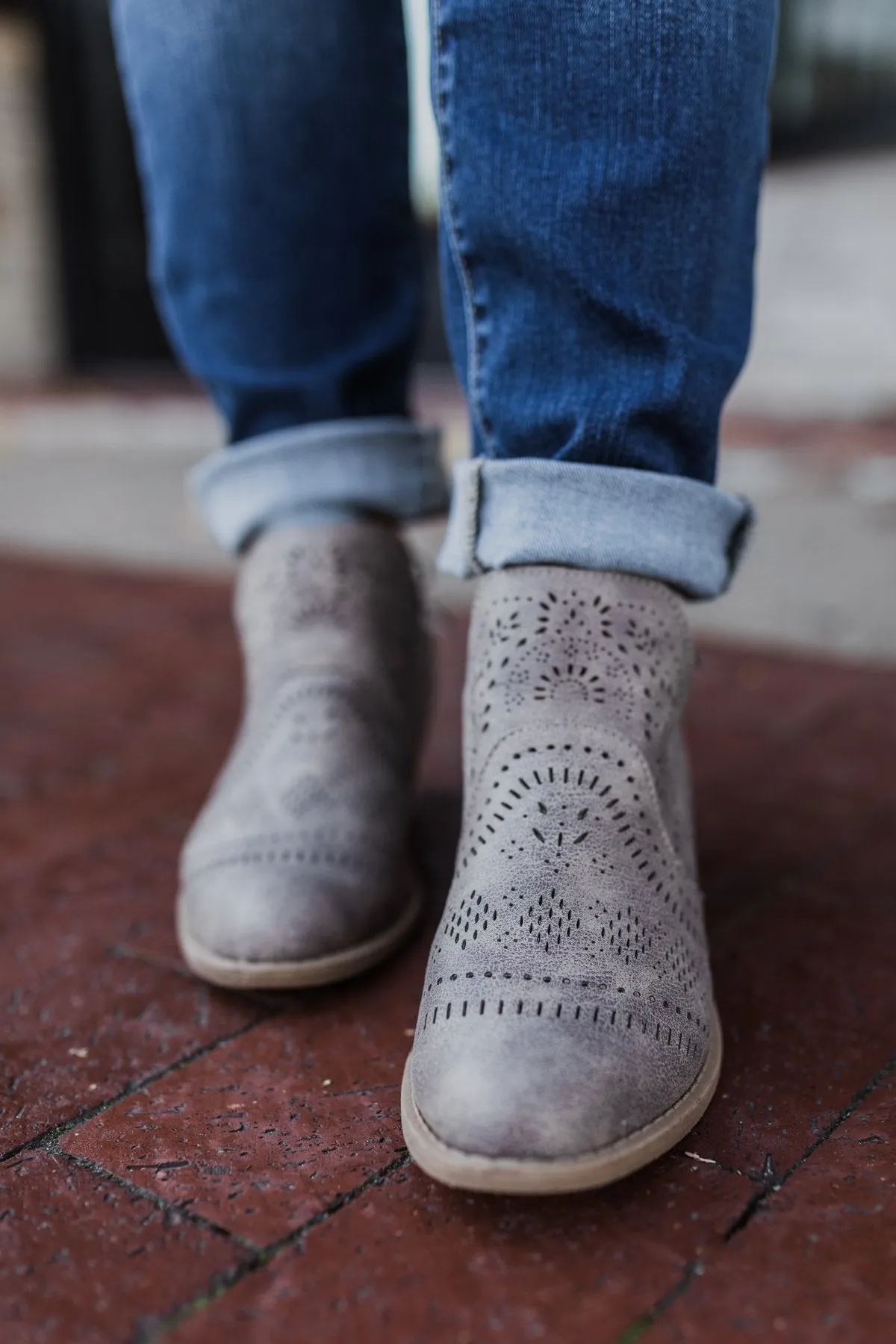 Very G Cindy Booties- Grey