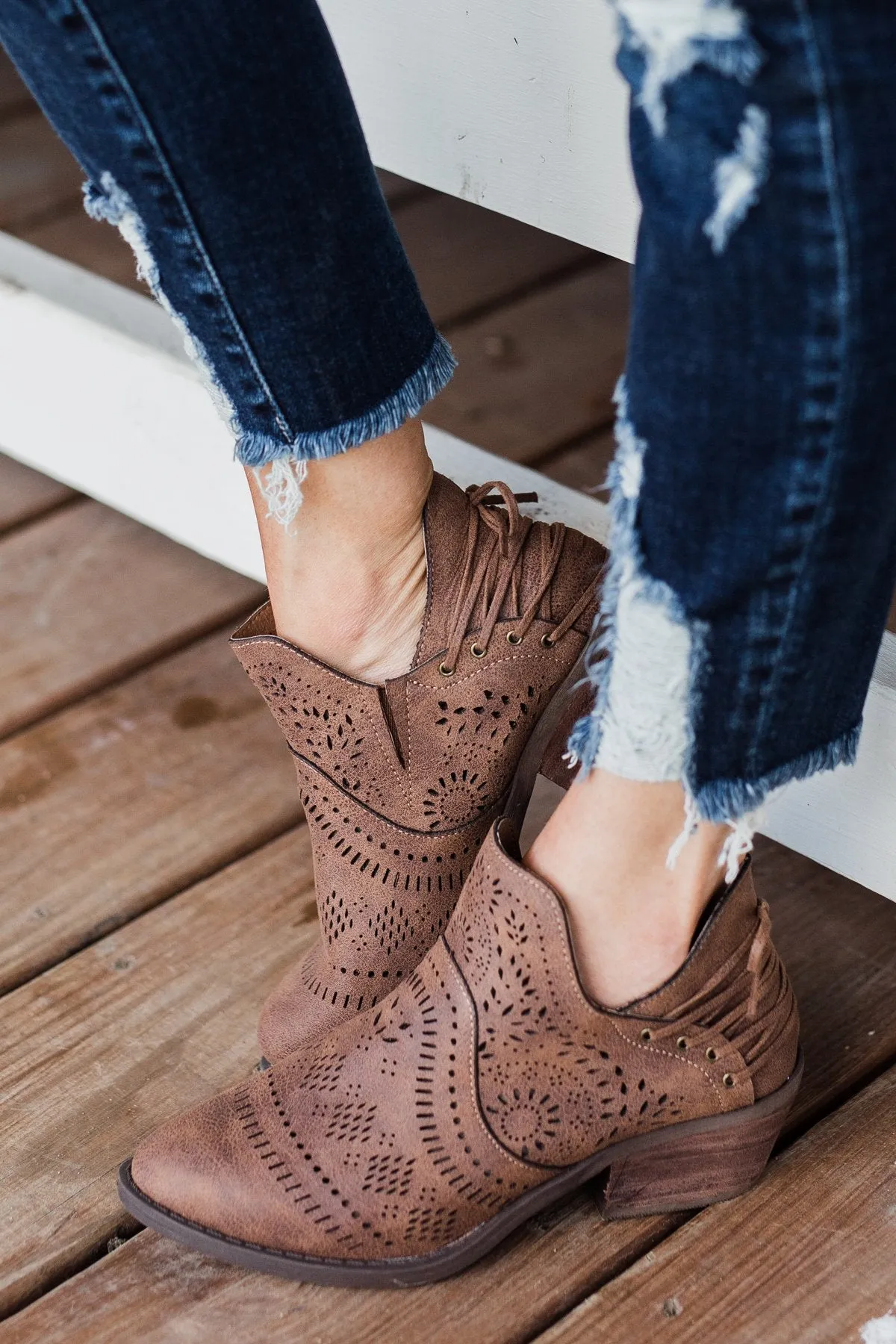 Very G Cindy Booties- Tan