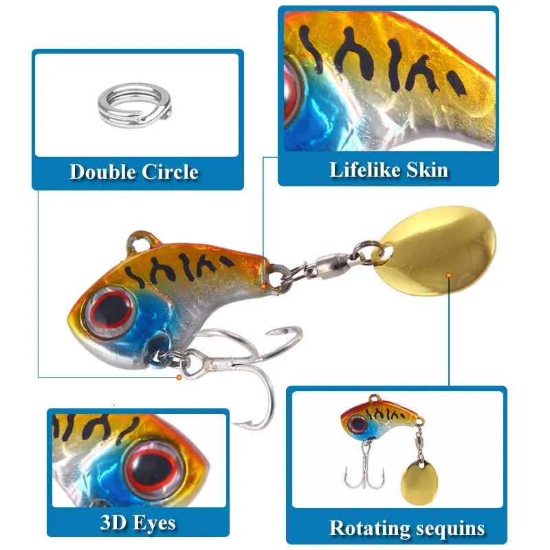 Vibration Fishing Lure Weights 9-22g Metal Fish Bait Fishing Bait Spinner Bait Tackle Vib