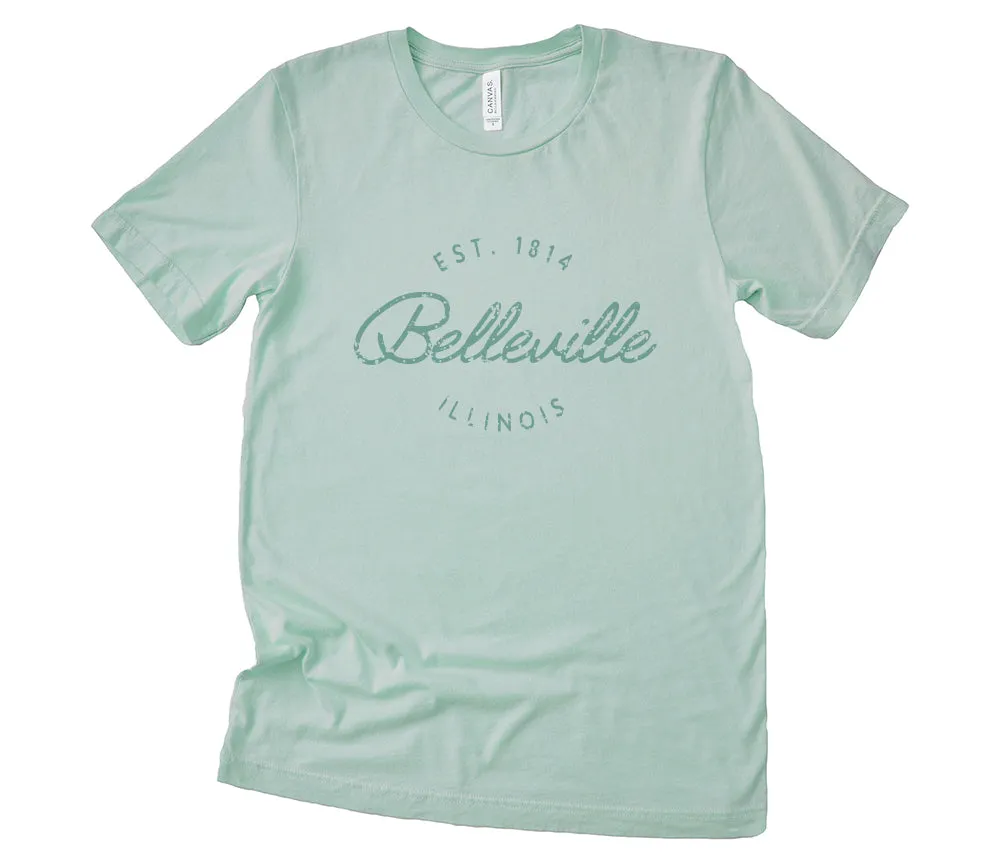 Vintage Script City w State EST - Custom T-Shirt
