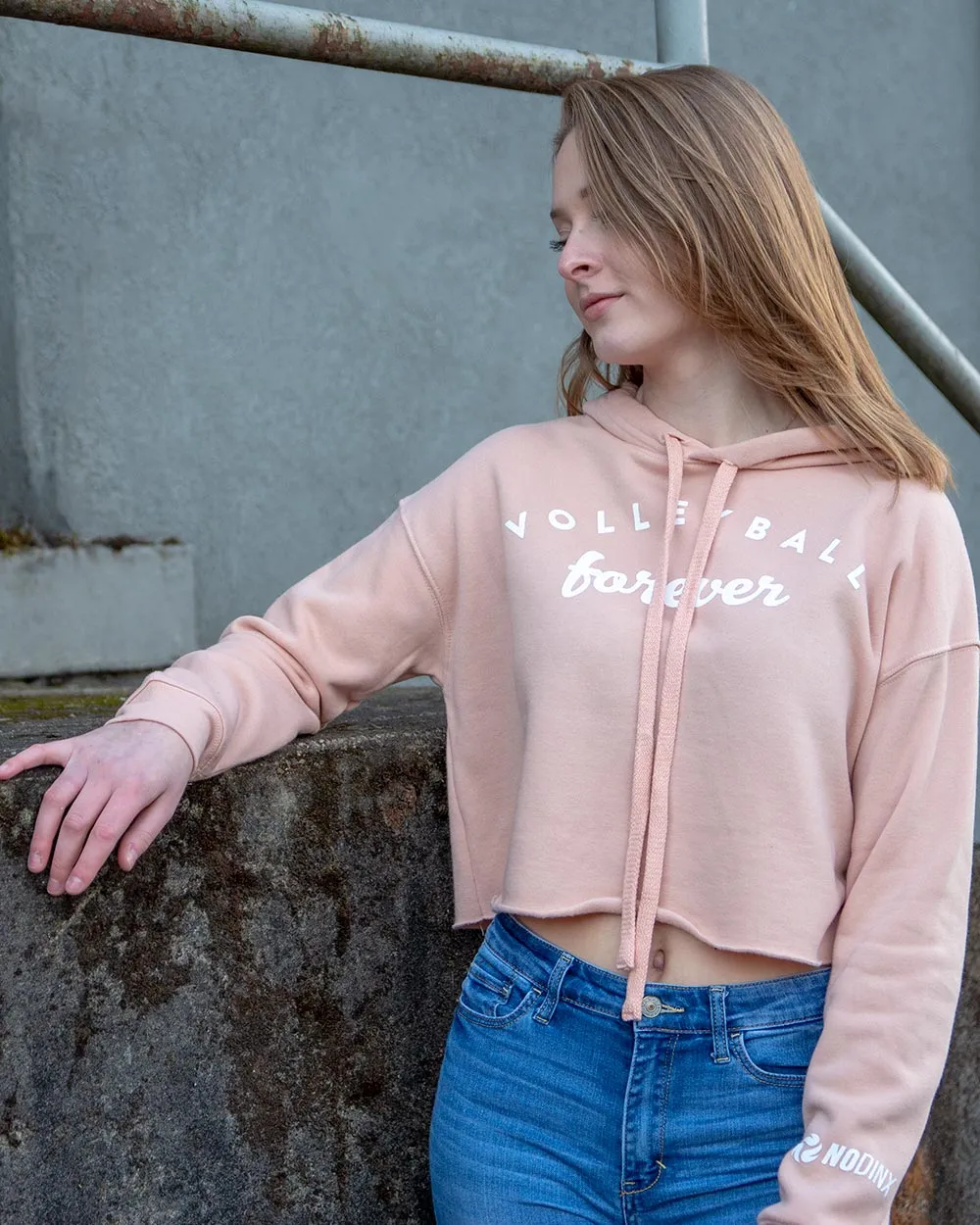 Volleyball Forever Cropped Hoodie